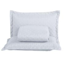 Kit Cobre Leito Colcha Atualle King Dupla Face 3Pçs Branco