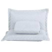 Kit Cobre Leito Colcha Atualle King Dupla Face Microfibra 3 Peças - Branco