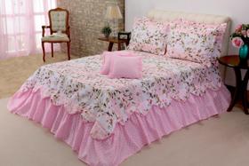 KIT Cobre Leito Colcha Belize Luxo Premium Queen Size ~ 05 Peças