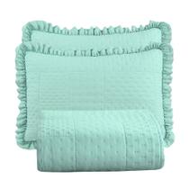 Kit Cobre Leito Colcha Bello King Dupla Face 3 Peças - Verde Kit Cobre Leito Colcha Bello King Dupla Face 3 Peças - Verde