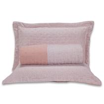 Kit Cobre Leito Colcha Blend Percal 300 Fios Dupla Face Linho Mesclado com Fronha SOLTEIRO 02 Peças