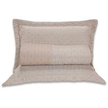 Kit Cobre Leito Colcha Blend Percal 300 Fios Dupla Face Linho Mesclado com Fronhas QUEEN 03 Peças