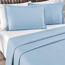 Kit Cobre Leito Colcha Cama King 3 Peças Piquet 100% Algodão Kit Cobre Leito Colcha Cama King 3 Peças Piquet 100% Algodão