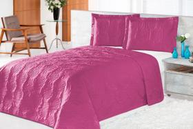 Kit Cobre Leito Colcha Cama Solteiro 2 Peças Dupla Face Matelado Rosas Pink Kit Cobre Leito Colcha Cama Solteiro 2 Peças Dupla Face Matelado Rosas Pink