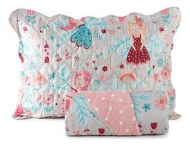 Kit Cobre Leito Colcha Cama Solteiro 2 Peças Percal 150 Fios Boutis Kids