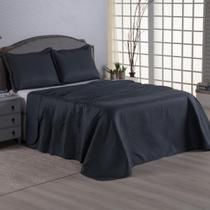 Kit Cobre Leito Colcha Casal 03 Peças Dupla Face Matelado Petchwork Liso