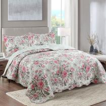 Kit Cobre Leito Colcha Casal Boutik Dupla Face - Stella