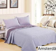 Kit Cobre Leito Colcha Casal Patchwork Ultrasonic 3 Peças - Amsterdã - Sultan