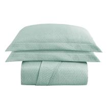 Kit Cobre Leito Colcha Charlote Casal 3 Peças Dupla Face Liso Classic - Verde - 100% Poliéster