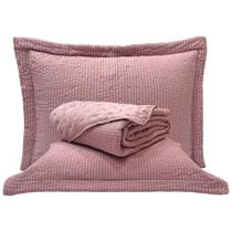 Kit Cobre Leito Colcha Craft King 3 Peças Percal - Malva Kit Cobre Leito Colcha Craft King 3 Peças Percal - Malva
