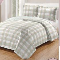 Kit Cobre Leito Colcha Daily King 3 Peças Dupla Face Estampado - Modelo 70 - 100% Poliéster