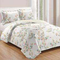 Kit Cobre Leito Colcha Daily King 3 Peças - Floral 20