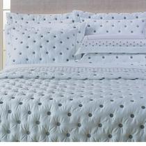 Kit Cobre Leito Colcha Garland Queen 100% Algodão 400 Fios