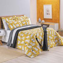 Kit Cobre Leito Colcha Gatos Casal 3 Peças Estampado Percal 200 Fios 100% Algodão Kit Cobre Leito Colcha Gatos Casal 3 Peças Estampado Percal 200 Fios 100% Algodão