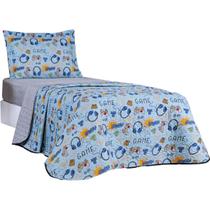 Kit Cobre Leito Colcha Infantil 2 Peças Solteiro Bouti Kids