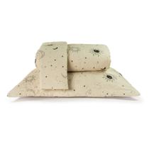Kit Cobre Leito Colcha King 03 Peças Matelado Algodão Misto