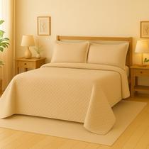 Kit Cobre Leito Colcha King 3 Peças Matelado Toque Macio