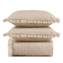 Kit Cobre Leito Colcha Labella Casal 3 Peças 100% Poliéster Microfibra Macia Bege Clara Luz Decora Kit Cobre Leito Colcha Labella Casal 3 Peças 100% Poliéster Microfibra Macia Bege Clara Luz Decora