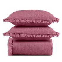 Kit Cobre Leito Colcha Labella King 3 Peças 100% Poliéster Microfibra Macio com Babado Pink Clara Kit Cobre Leito Colcha Labella King 3 Peças 100% Poliéster Microfibra Macio com Babado Pink Clara