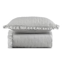 Kit Cobre Leito Colcha Labella Solteiro 100% Poliéster Microfibra Macio com Babado Cinza Clara Luz Kit Cobre Leito Colcha Labella Solteiro 100% Poliéster Microfibra Macio com Babado Cinza Clara Luz