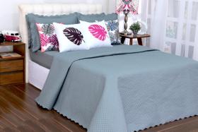 KIT Cobre Leito Colcha Liberty Luxo Queen 8 Peças 1 Lençol, 2 Porta Travesseiro e 4 Porta Almofada KIT Cobre Leito Colcha Liberty Luxo Queen 8 Peças 1 Lençol, 2 Porta Travesseiro e 4 Porta Almofada