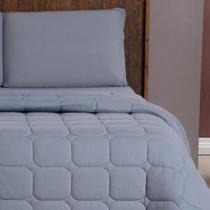 Kit Cobre Leito Colcha Livorno Solteiro Acolchoado Fofo