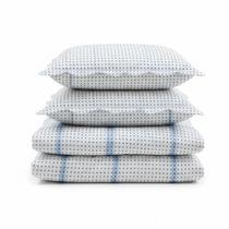 Kit Cobre Leito Colcha Magnus Casal 3 Peças Dupla Face Estampado Geométrico - Bolinhas - 100% Poliéster