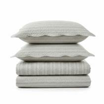 Kit Cobre Leito Colcha Magnus Super King 3 Peças Dupla Face Estampado Geométrico - Bege - 100% Poliéster