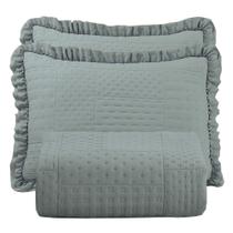 Kit Cobre Leito Colcha Maison Queen Babado Percal 300 Fios 3 Kit Cobre Leito Colcha Maison Queen Babado Percal 300 Fios 3