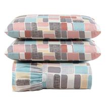 Kit Cobre Leito Colcha Mel Casal 3 Peças 100% Poliéster Micropercal 400 Fios Estampado Bege Clara Kit Cobre Leito Colcha Mel Casal 3 Peças 100% Poliéster Micropercal 400 Fios Estampado Bege Clara