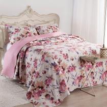 Kit Cobre Leito Colcha Mix Queen Estampado 3 Peças/Damares Kit Cobre Leito Colcha Mix Queen Estampado 3 Peças/Damares