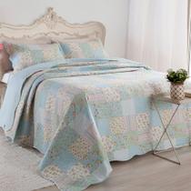 Kit Cobre Leito Colcha Mix Queen Estampado 3 Peças - Karina Kit Cobre Leito Colcha Mix Queen Estampado 3 Peças - Karina