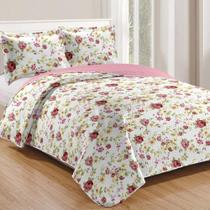 Kit Cobre Leito Colcha Mix Queen Estampado 3 Peças - Laís Kit Cobre Leito Colcha Mix Queen Estampado 3 Peças - Laís