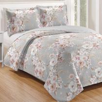 Kit Cobre Leito Colcha Mix Queen Estampado 3 Peças/Marcela Kit Cobre Leito Colcha Mix Queen Estampado 3 Peças/Marcela
