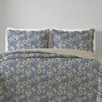 Kit Cobre Leito Colcha Queen 3 Peças Boutis Dupla Face Macio Estampado Com Porta Travesseiros