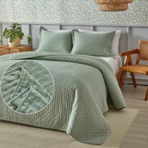 Kit Cobre Leito Colcha Queen 3pç Dupla Face Ponto Cruz 300 fios Kit Cobre Leito Colcha Queen 3pç Dupla Face Ponto Cruz 300 fios