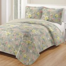 Kit Cobre Leito Colcha Queen Boutik Dupla Face - Estampa 54 - 100% Poliéster