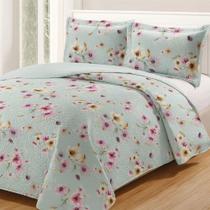 Kit Cobre Leito Colcha Queen Boutik Dupla Face - Estampa 55 - 100% Poliéster