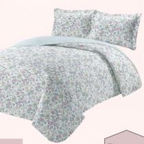 Kit Cobre Leito Colcha Queen Boutik Dupla Face - Estampa 56 - 100% Poliéster
