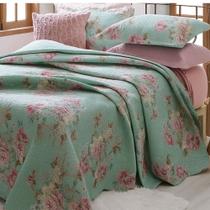 Kit Cobre Leito Colcha Queen Boutik Dupla Face - Estampa 57 - 100% Poliéster