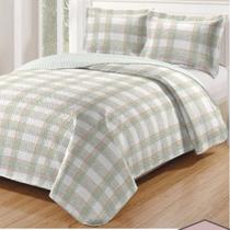 Kit Cobre Leito Colcha Queen Boutik Dupla Face - Estampa 70 - 100% Poliéster