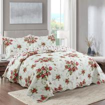 Kit Cobre Leito Colcha Queen Boutik Dupla Face - Sofia Kit Cobre Leito Colcha Queen Boutik Dupla Face - Sofia