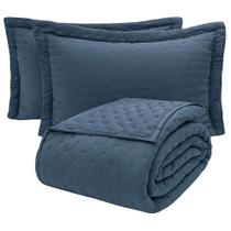 Kit Cobre Leito Colcha Ryviera Queen Dupla Face 3 Peças