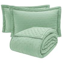 Kit Cobre Leito Colcha Ryviera Queen Dupla Face 3 Peças