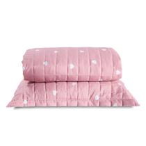 Kit Cobre Leito Colcha Solteiro 2 Pçs Matelado Algodão Misto