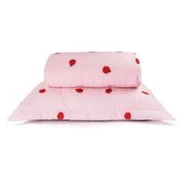 Kit Cobre Leito Colcha Solteiro 2 Pçs Matelado Algodão Misto