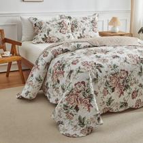 Kit Cobre Leito Colcha Solteiro 2Pç Dp Face 150 Fios Itália