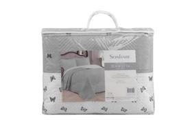 Kit Cobre Leito Colcha Solteiro Borboletas Sonhare Sultan