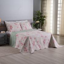Kit Cobre Leito Colcha Solteiro Casal Queen King Dupla Face Casa Dona