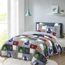 Kit Cobre Leito Colcha Solteiro Infantil Studio Dupla Face